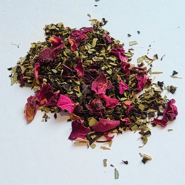 9 AM Agenda with Yerba Maté, Black Tea, and Rose Petals